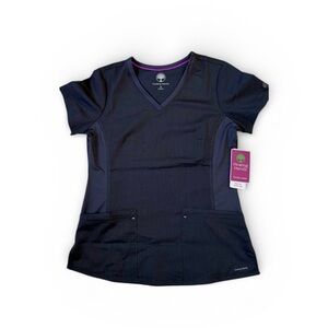 Healing Hands Women's Pewter Grey V-Neck Top